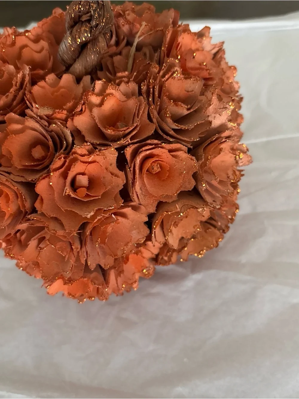 Shaved Wood Orange Pumpkin